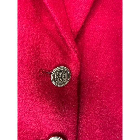 Talbots Red Office Work Career Business Preppy Wool Blend Aberdeen Blazer Size 2 - Picture 5 of 12